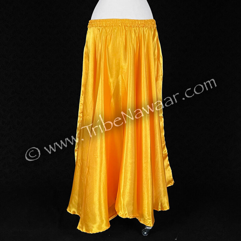Marigold Satin Circle Skirt (Consignment lunor1-22)