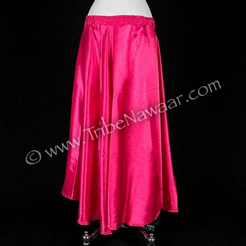 Magenta Satin Circle Skirt (Consignment lunor1-23)
