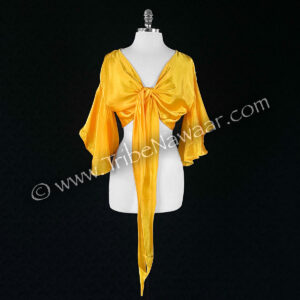 Marigold Satin Wrap Top (Consignment lunor1-88)