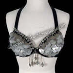 Authentic tribal belly dance coin bra #4 available at the Nawaar Marketplace at www.TribeNawaar.com