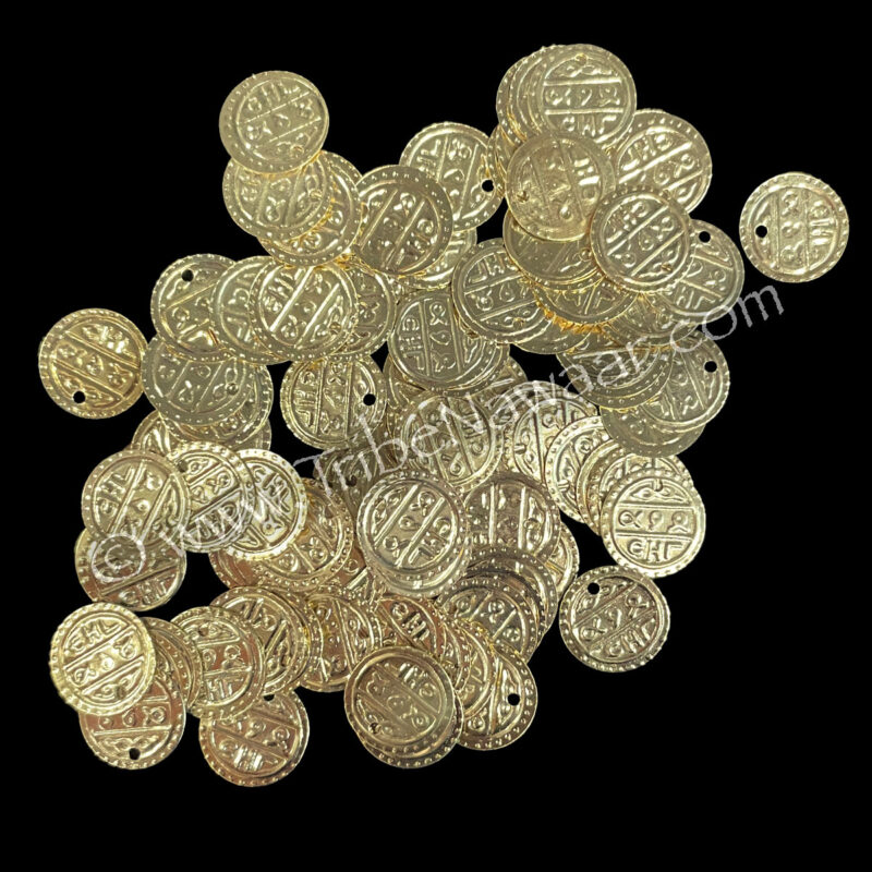 Gold Toned DIY Belly Dance Coins, 1/2″