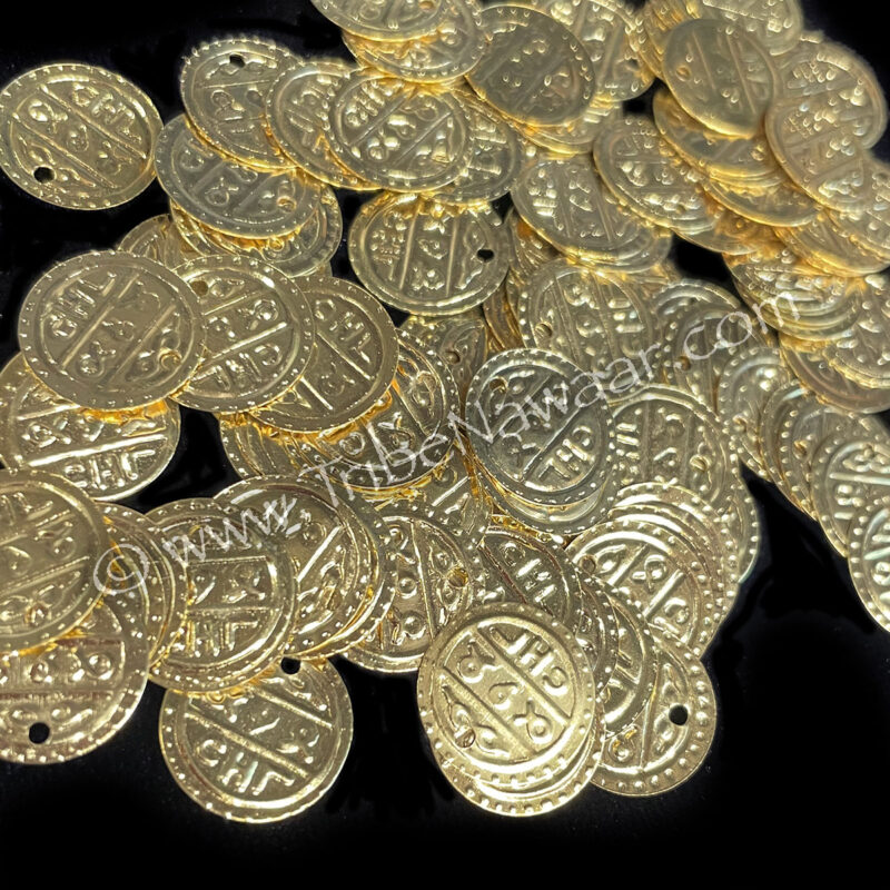 Gold Toned DIY Belly Dance Coins, 1/2″