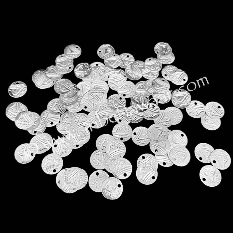 Silver Toned DIY Belly Dance Coins, 1/2″