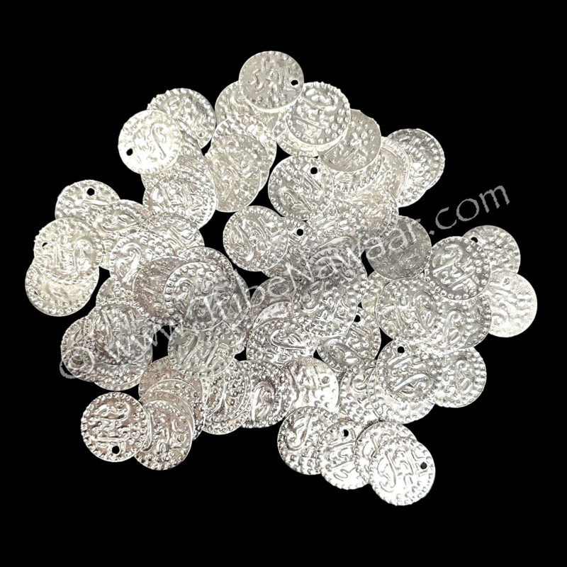 Silver Toned DIY Belly Dance Coins, 1/2″