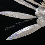 These Silver Hammered Leaf & Flower Hair Adornments would make a lovely accent to in performance hair gardens! Available on consignment from The Nawaar Marketplace at www.TribeNawaar.com (detail)