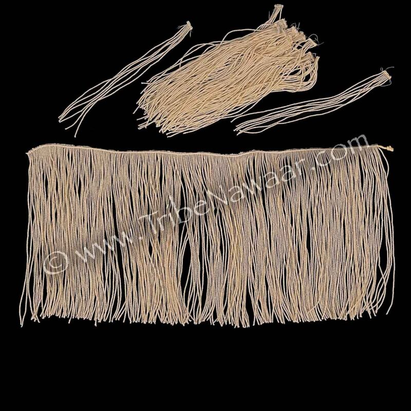 Warm Ivory Beaded Fringe Pieces (Consignment CSTR14-11)