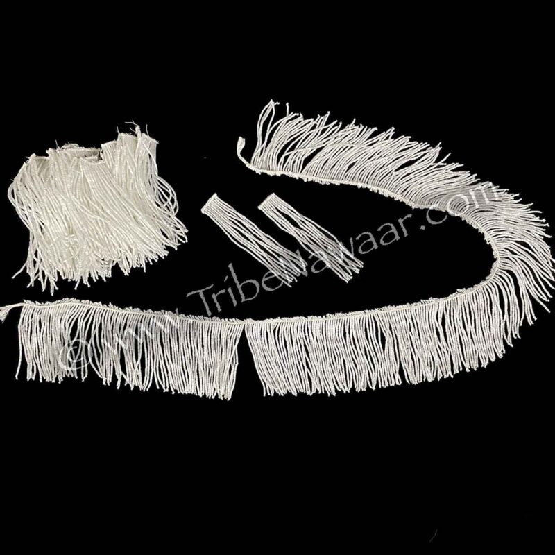 White Beaded Fringe Pieces (Consignment CSTR14-12)