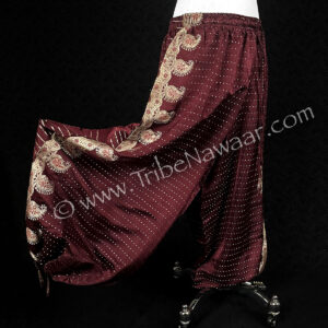 Burgundy Paisley Sariloons