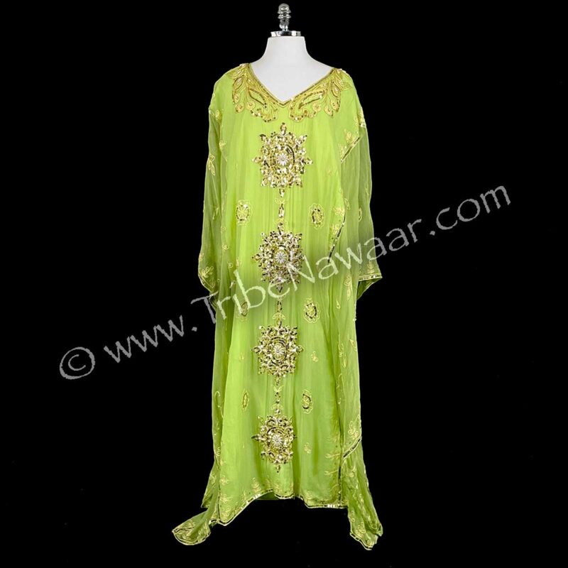 Spring Green Khaleeji Thobe (Consignment cotimp1-1)