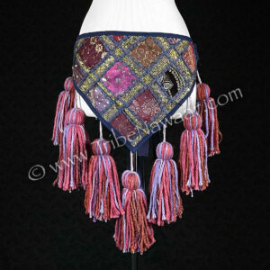 Blue, Rose & Lavender Tassel Belt (Consignment cstr15-31)