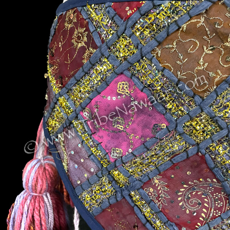 Blue, Rose & Lavender Tassel Belt (Consignment cstr15-31)