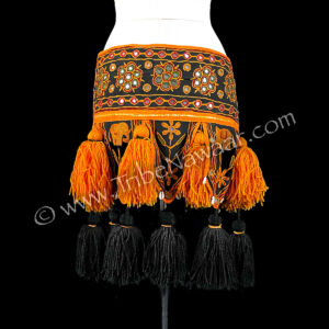 Saffron & Black Tassel Belt (Consignment mbuss)