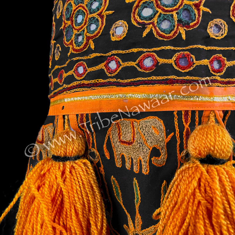 Saffron & Black Tassel Belt (Consignment mbuss)