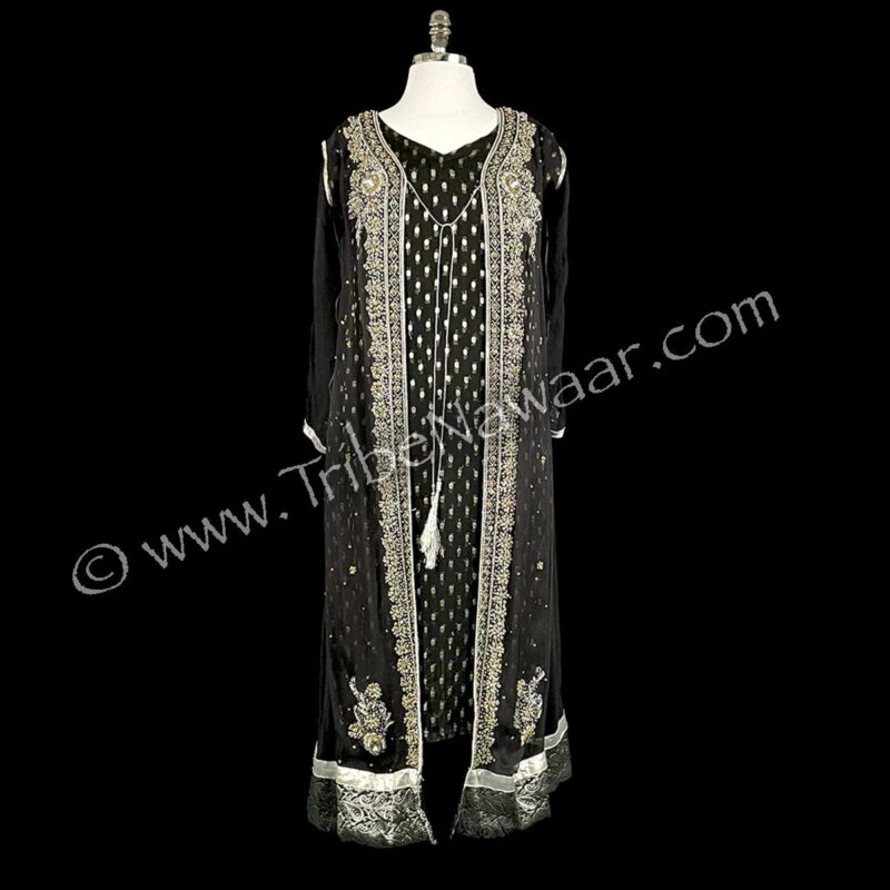 Black & Silver Indira Dress (Consignment mbuss1)