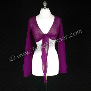Violet Chiffon Wrap Top (Consignment)