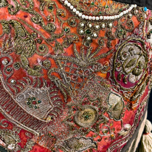 Gilded tasseled hip scarf from The Nawaar Marketplace at www.TribeNawaar.com (detail)