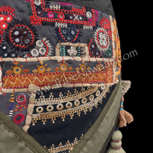 Sage tasseled hip scarf from The Nawaar Marketplace at www.TribeNawaar.com (detail)