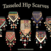 handmade tasseled hip scarves from The Nawaar Marketplace at www.TribeNawaar.com