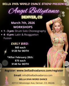 Angel BellyDance in Denver with Nawaar Marketplace vending.