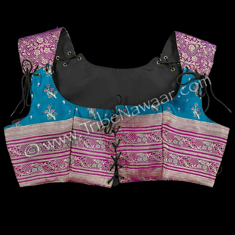 Cerulean Blue Corseted Bodice, XXL