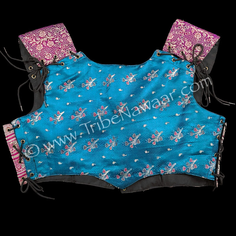 Cerulean Blue Corseted Bodice, XXL