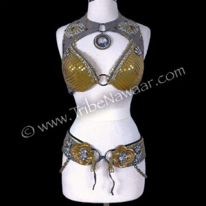 Steampunk Fusion Belly Dance Bra & Belt (Consignment judiv1-12)