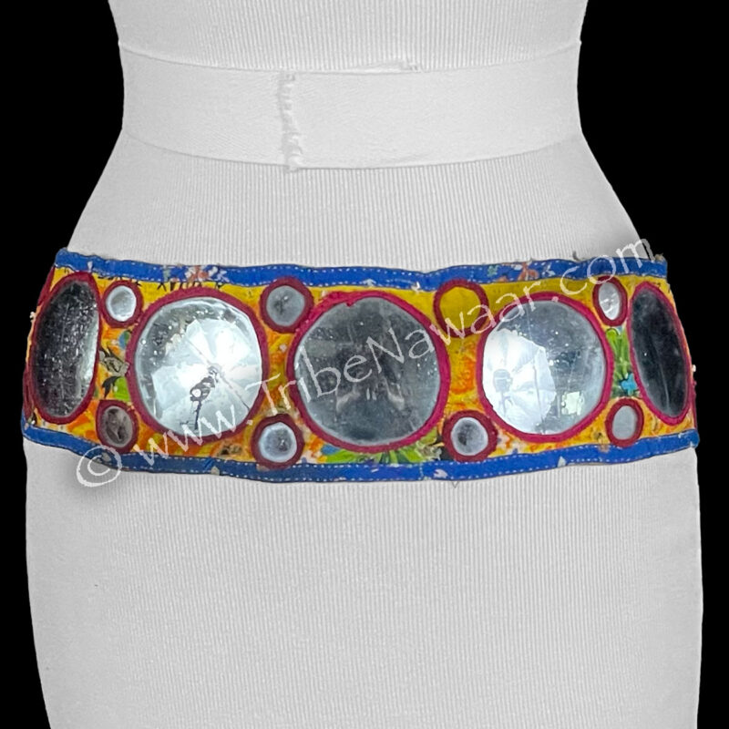 XL Round Vintage Banjara Mirrored Belt (Consignment macart1-23)