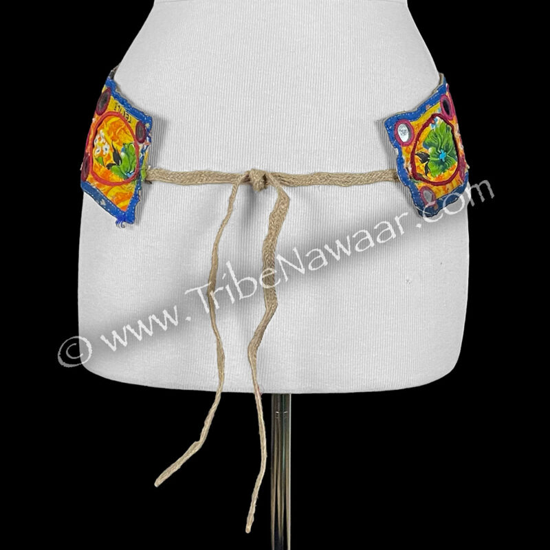 XL Round Vintage Banjara Mirrored Belt (Consignment macart1-23)