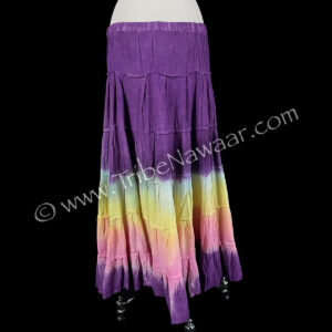 Purple Sunset Dip Dyed Tiered Skirt (Consignment mbuss)