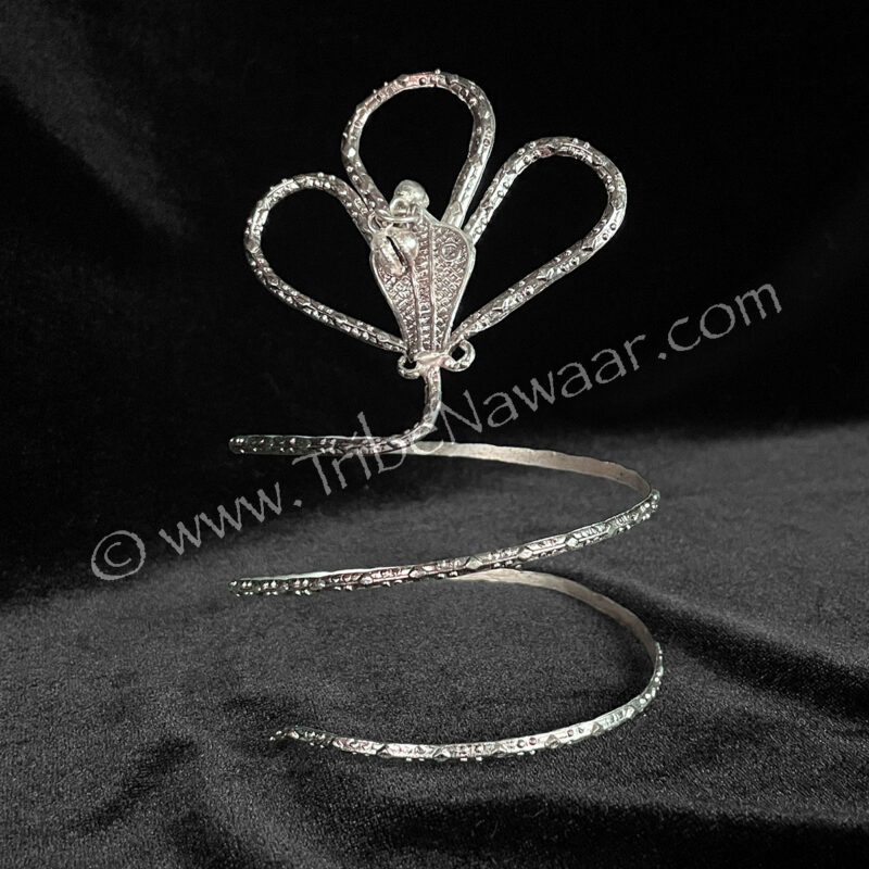 Silver Cobra Wrapped Armband