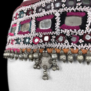Vintage Banjara mirrored belt for belly dance costume available from The Nawaar Marketplace at www.TribeNawaar.com (detail)