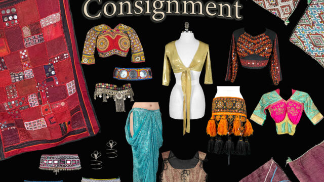 New belly dance consignment costume available on consignment for February 2026 available from the Nawaar Marketplace at www.TribeNawaar.com