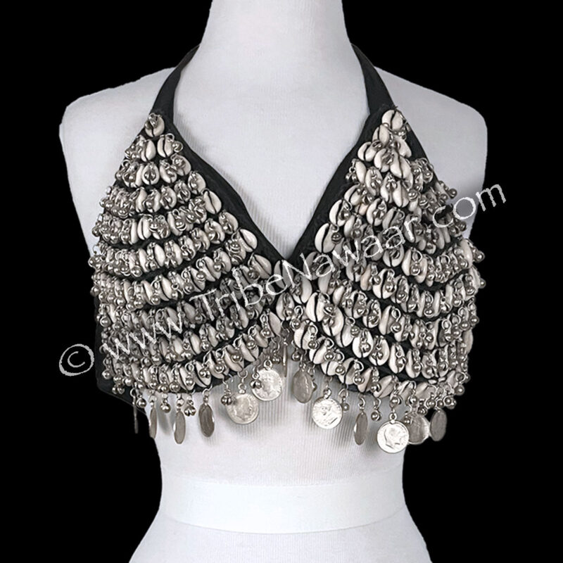 Cowrie, Bell & Coin Belly Dance Bra