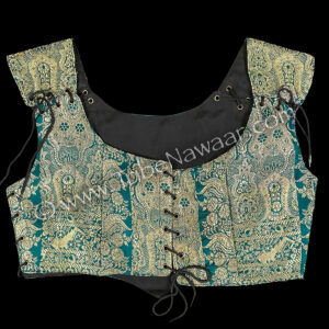 Gilded Teal Corseted Bodice, XL