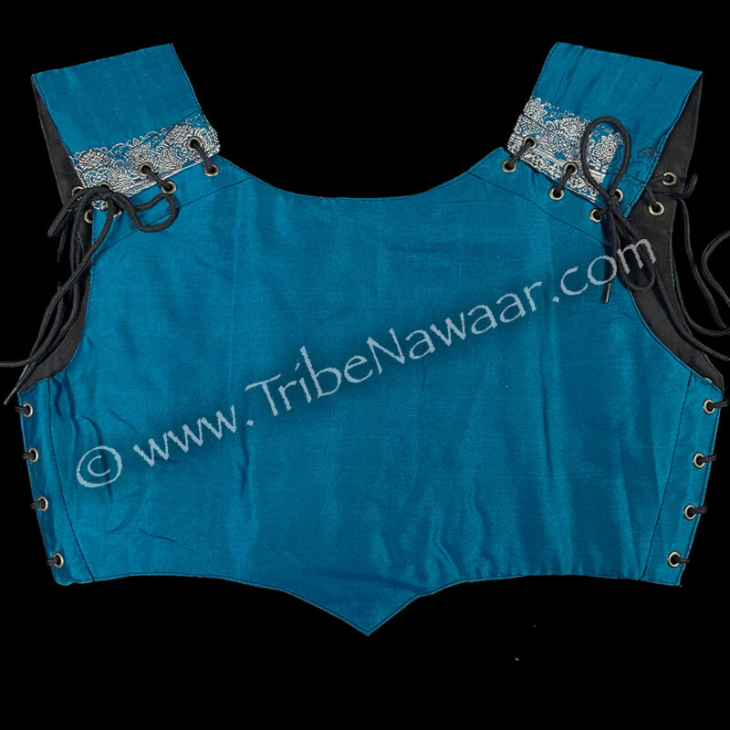 Jewel Blue Corseted Bodice, Medium