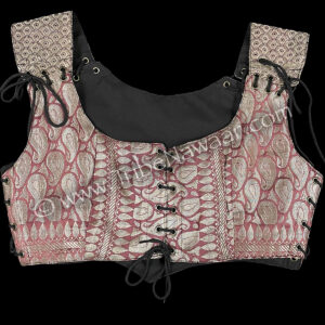 Mauve Paisley Corseted Bodice, Medium