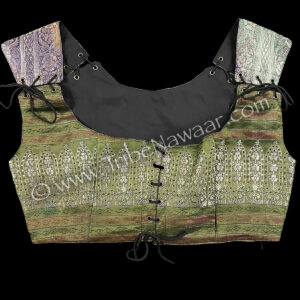 Iridescent Olive Corseted Bodice #3, XXL