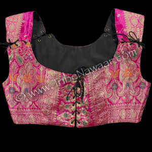 Pink Paisley Corseted Bodice #2, XXL