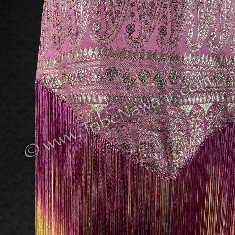 English Rose Sari Fringe Hip Scarf