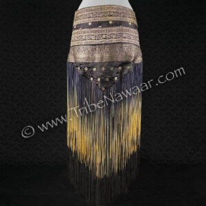 Midnight Plum Sari Fringe Hip Scarf