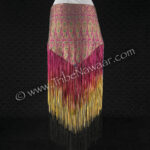 Paisley Magenta Sari Fringe Scarf- eco chic up-cycled belly dance hip wrap available at the Nawaar Marketplace at www.TribeNawaar.com