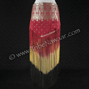 Royal Red Sari Fringe Hip Scarf