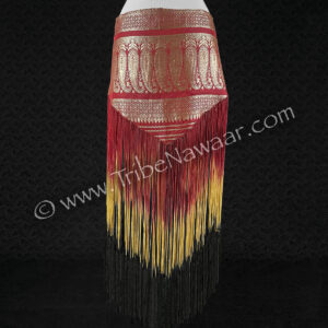 Wine Sari Fringe Hip Scarf