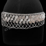 Silver Aphrodite Belt for all forms of belly dance including ATS, FCBDstyle, tribal fusion & folkloric styles from The Nawaar Marketplace at www.TribeNawaar.com