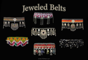 Jeweled belly dance belts -for belly dance costumes, festival wear and more- available from The Nawaar Marketplace at www.TribeNawaar.com