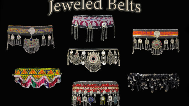 Jeweled belly dance belts -for belly dance costumes, festival wear and more- available from The Nawaar Marketplace at www.TribeNawaar.com
