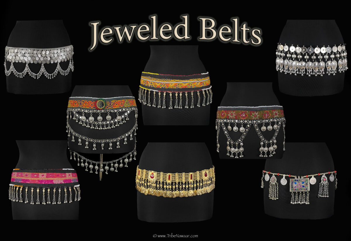 New in jeweled belly dance belts -for belly dance costumes, festival wear and more- available from The Nawaar Marketplace at www.TribeNawaar.com