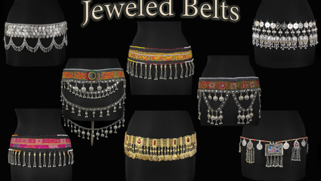 New in jeweled belly dance belts -for belly dance costumes, festival wear and more- available from The Nawaar Marketplace at www.TribeNawaar.com