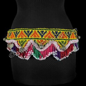Beaded Kuchi Belt With Fringe (Consignment erenf1-1)