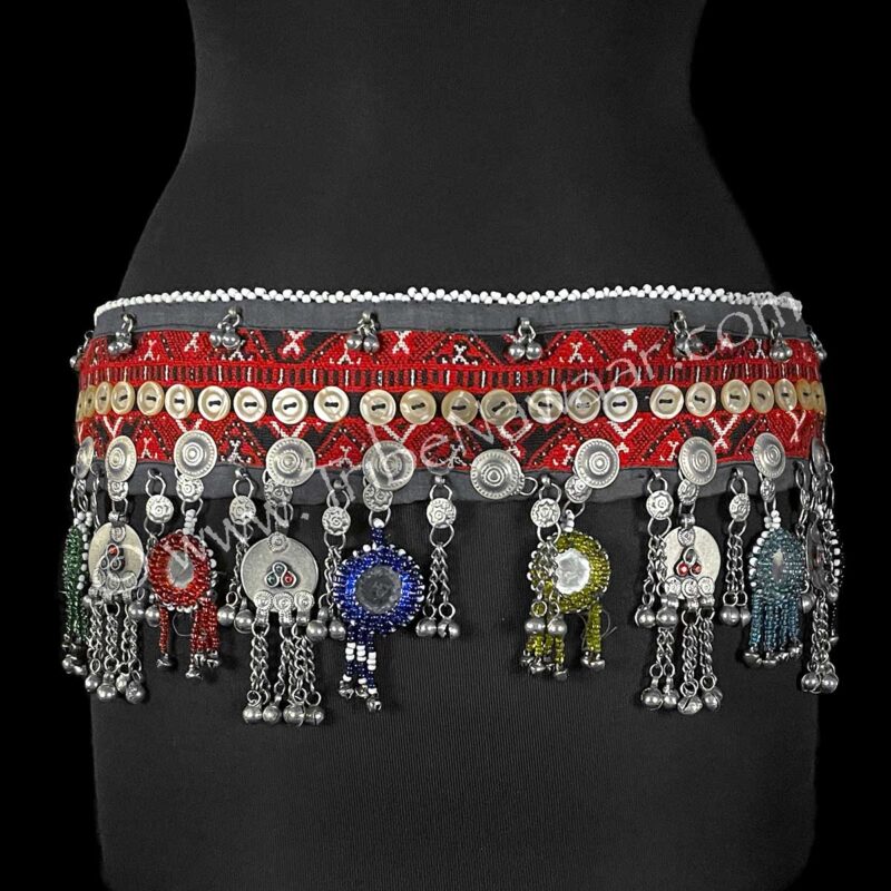 Balachi Belt With Beaded Mirrors (Consignment kgmc1-40)